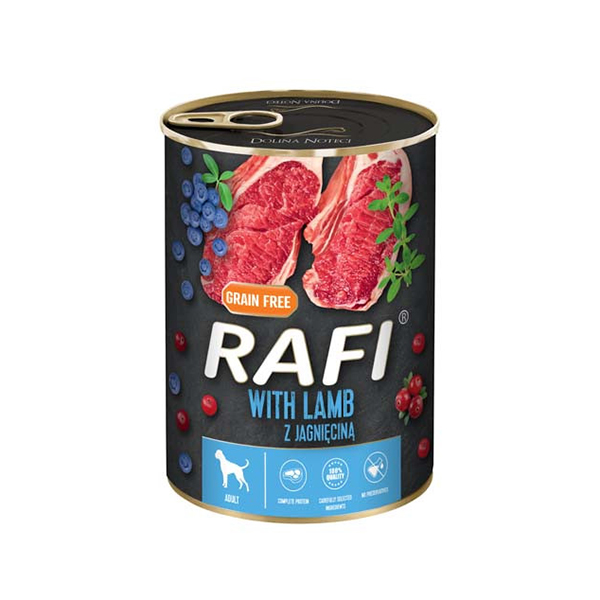 3652.jpg Rafi Adult Pate Bárány Kék és Vörösáfonyával Kutyakonzerv - 400g