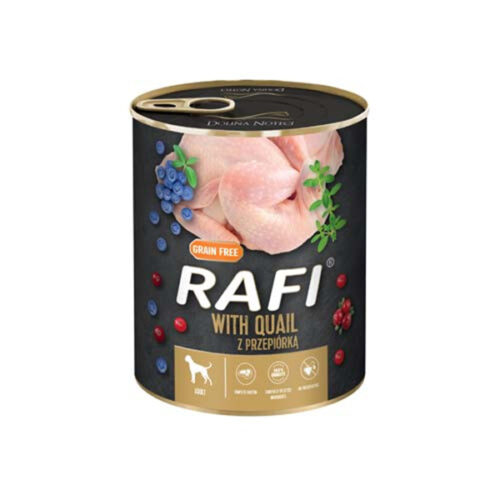 Rafi Adult Pate Fürj Kék és Vörösáfonyával Kutyakonzerv - 400g