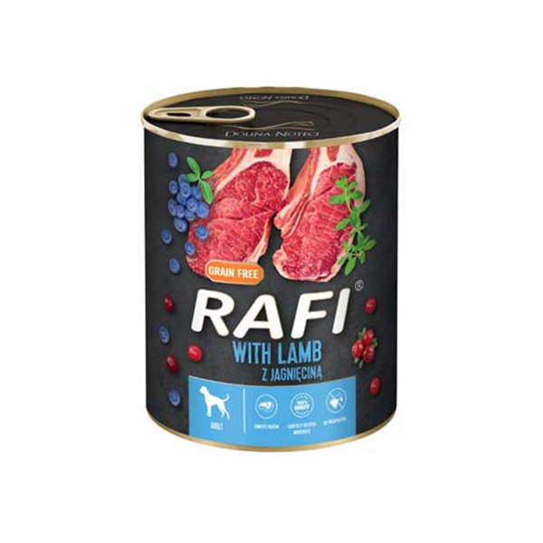 3660.jpg Rafi Adult Pate Bárány Kék és Vörösáfonyával Kutyakonzerv - 800g