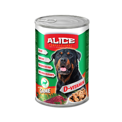 fdbc69e5-3a63-494e-8599-10603fe0829a.jpg Alice Professional Dog Konzerv Vadhússal - 1240g