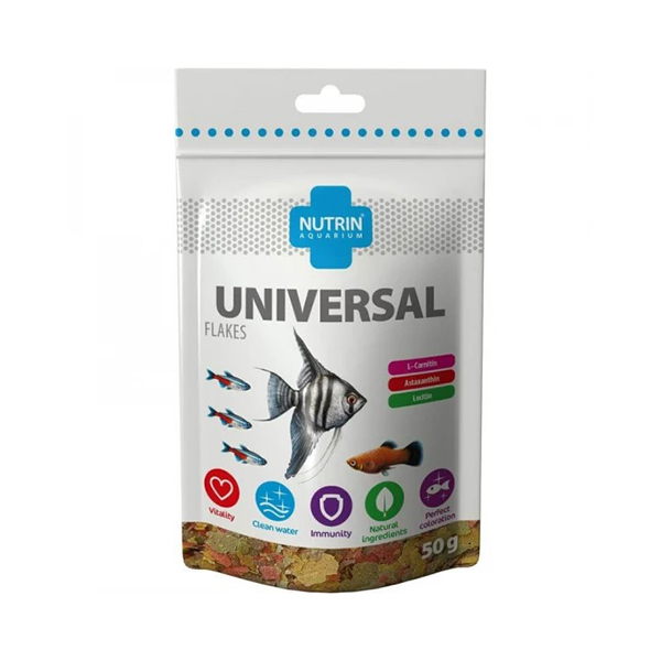 nutrin-haleledel-universal-flakes-50g-d1100145_1.jpg Nutrin Universal Flakes Lemezes Díszhaltáp - 50g