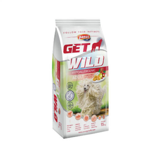 Panzi GetWild Adult Hypoallergenic Lamb&Rice Száraztáp -15kg