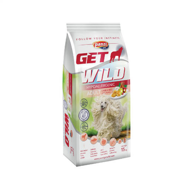Panzi GetWild Adult Hypoallergenic Lamb&Rice Száraztáp -15kg