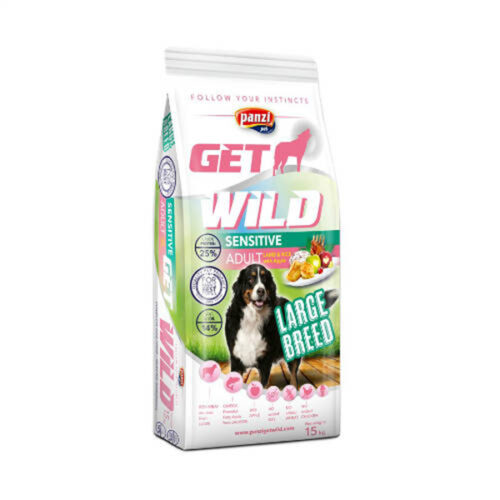 Panzi GetWild Adult Large Breed Sensitive Lamb Száraztáp - 15 kg