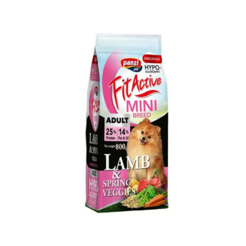 Panzi Fit Active Originals Mini Adult Hypoallergenic Lamb&Spring Veggies – 800g